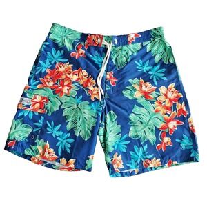 Polo Ralph Lauren Swim Trunks Mens XL Floral Print Board Lined Shorts Beachwear